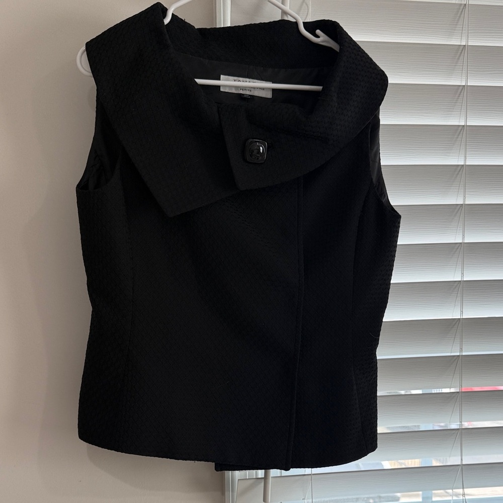 Tahari Quilted Black Jacket
